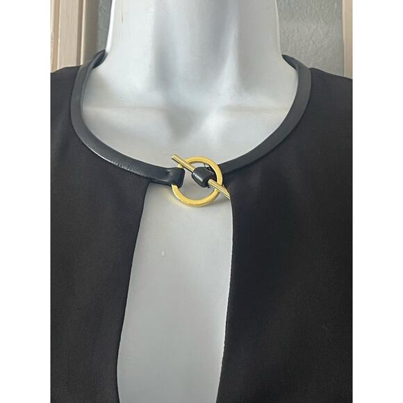 Halston‎ Heritage Long-Sleeve Turn-Lock Empire-Waist Dress - Picture 5 of 8